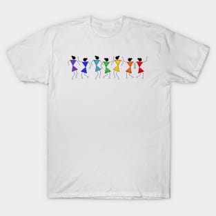 Colorful Dancing Women T-Shirt